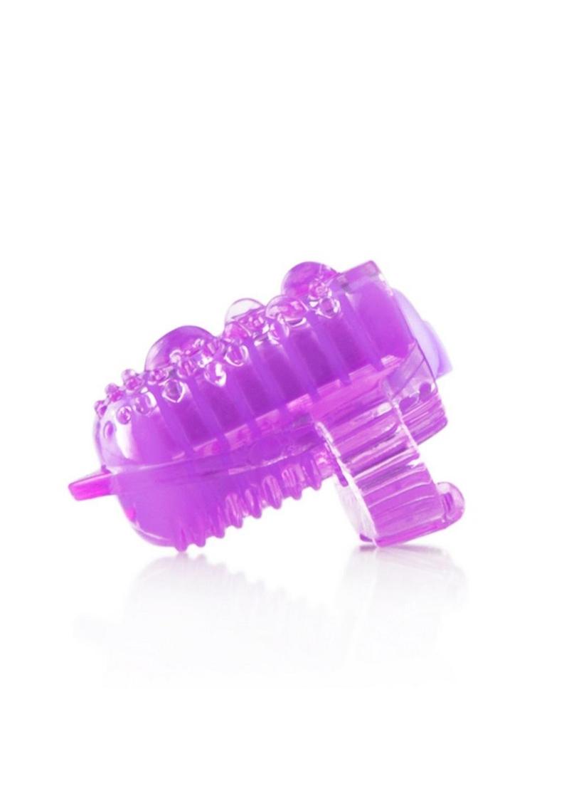 Ling O Vibrating Tongue Ring Silicone Waterproof Purple