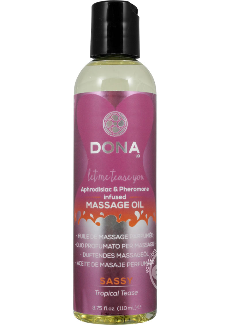 Dona Aphrodisiac & Pheromone Infused Massage Oil Sassy Tropical Tease 4.25oz