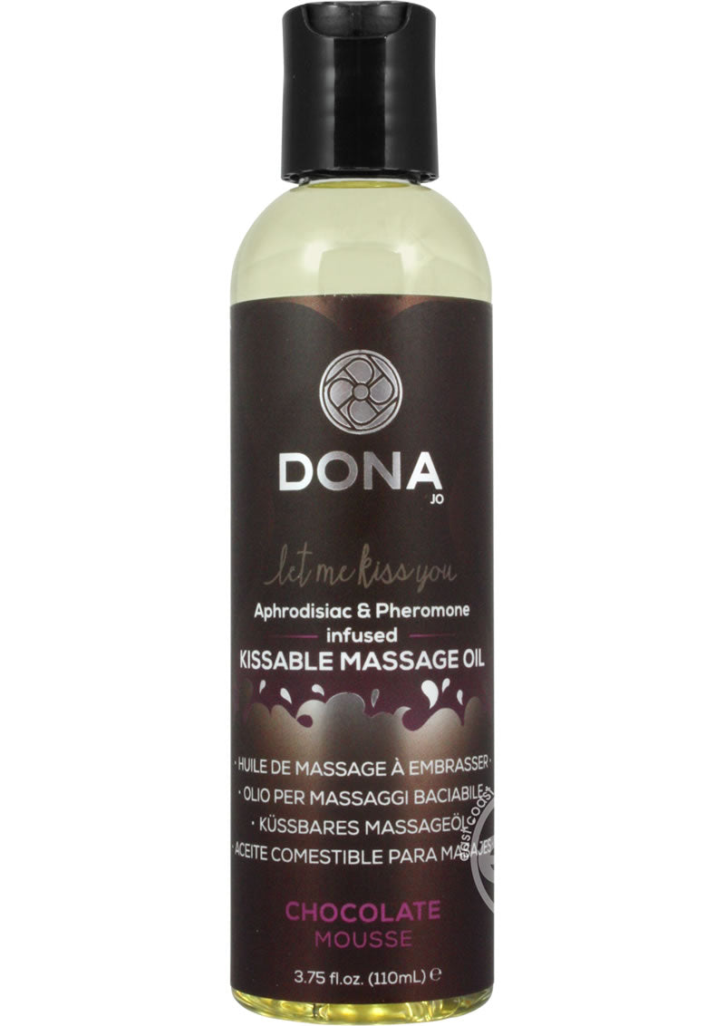 Dona Aphrodisiac & Pheromone Infused Kissable Massage Oil Chocolate Mousse 3.75oz