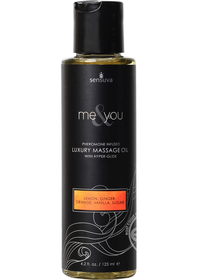 Me And You Pheromone Infused Luxury Massage Oil Lemon Ginger Orange Vanilla Sugar 4.2oz