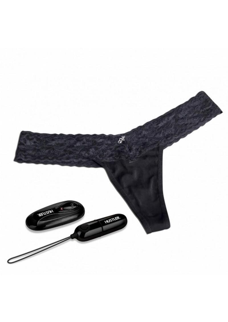 Wireless Remote Control Vibrating Panties Panty Vibe -Medium/Large - Black