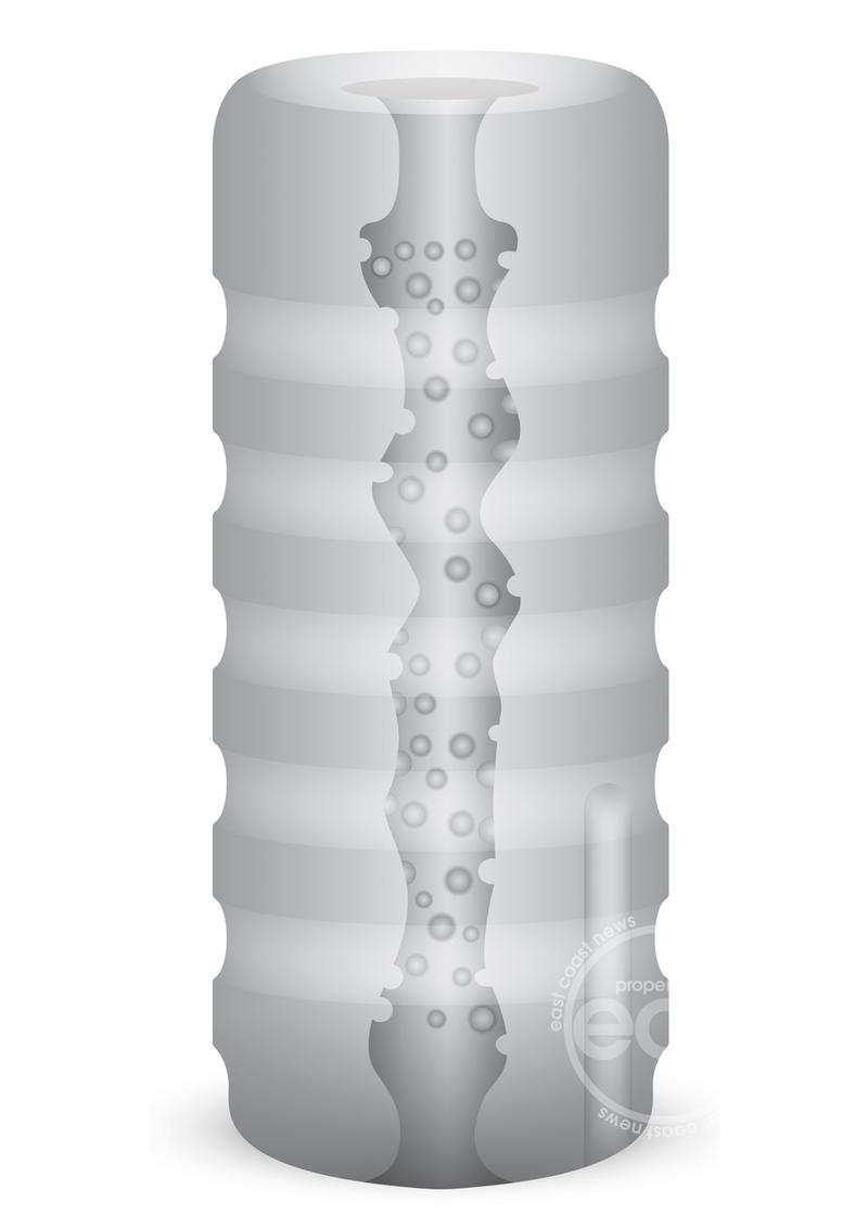 ZOLO The Girlfriend Stroker Squeezable Vibrating Masturbator with Bullet - Clear