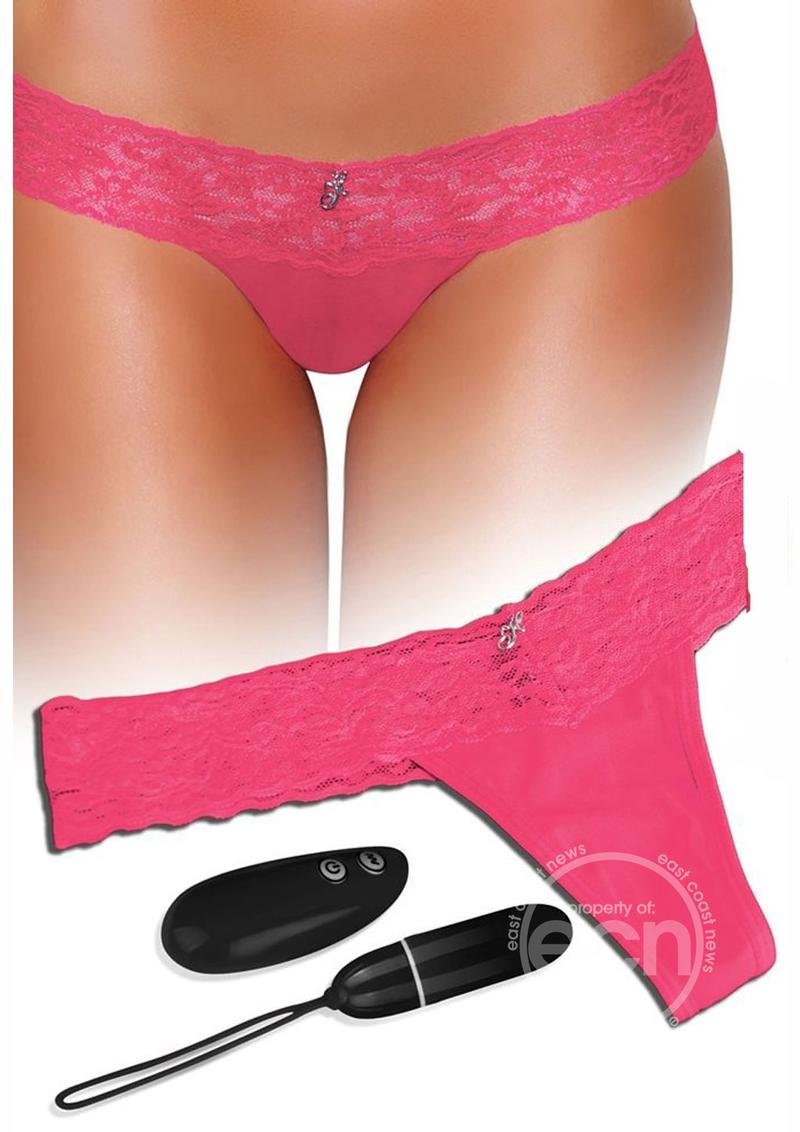 Wireless Remote Control Vibrating Panties Panty Vibe-Medium/Large - Pink