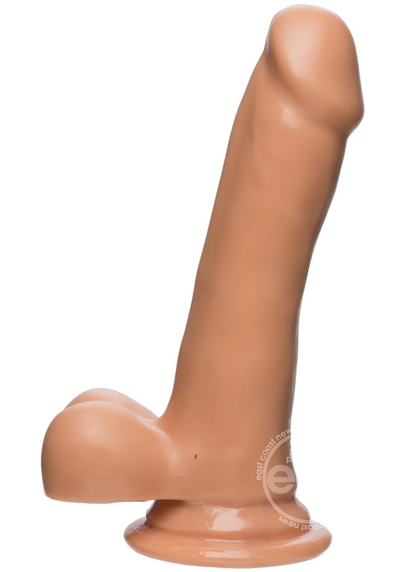 The D Slim D Firmskyn Dildo with Balls 6in - Vanilla