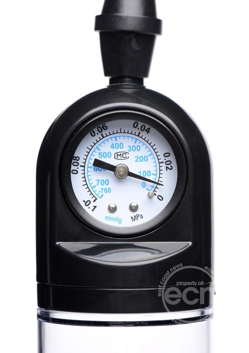Size Matters Trigger Penis Pump with Built-in Pressure Gauge
