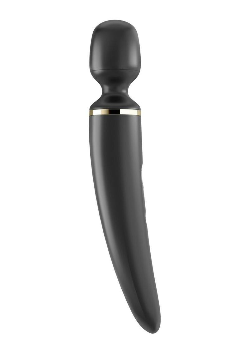 Satisfyer Wand-er Woman USB Rechargeable Silicone Massager 13in - Black/Gold