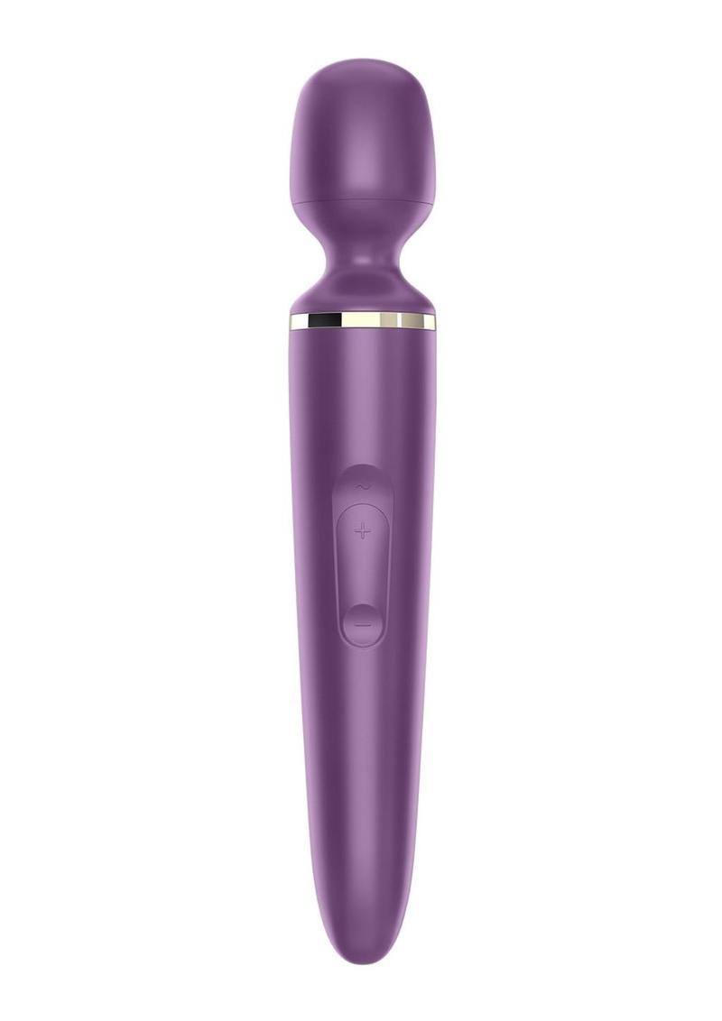 Satisfyer Wand-er Woman USB Rechargeable Silicone Massager 13in - Purple/Gold