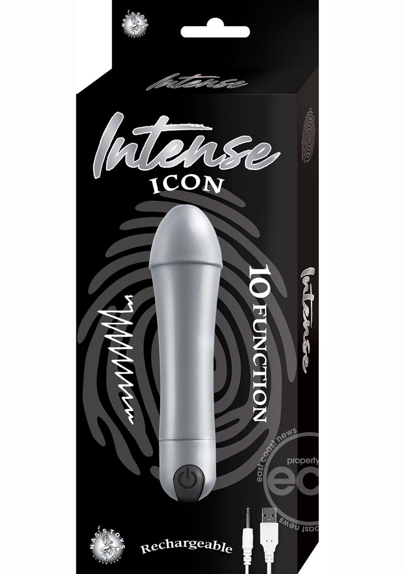 Intense Icon 10 Function Rechargeable Vibrator - Silver