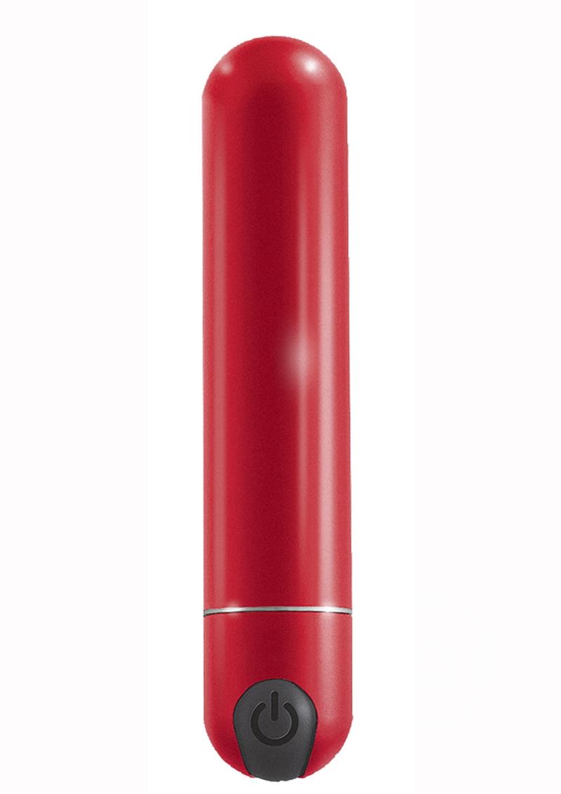Intense Travelers Aluminum Rechargeable Vibrator - Red
