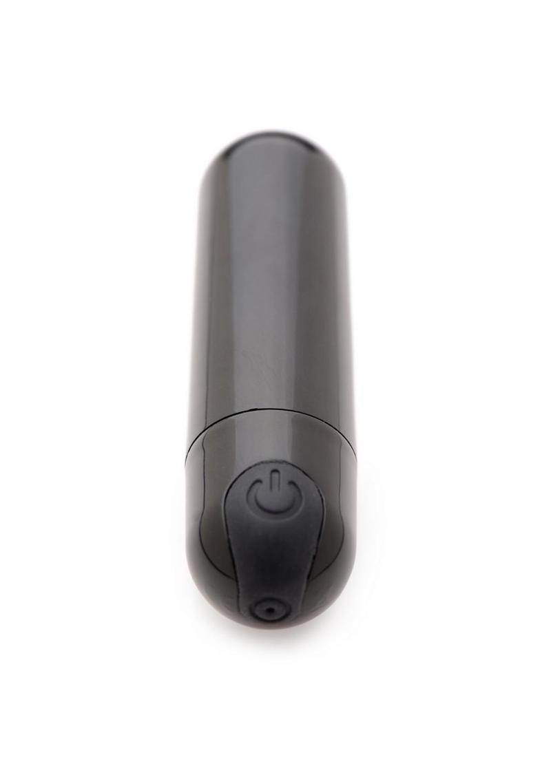 Bang! 10X Vibrating Metallic Rechargeable Bullet Vibrator - Black