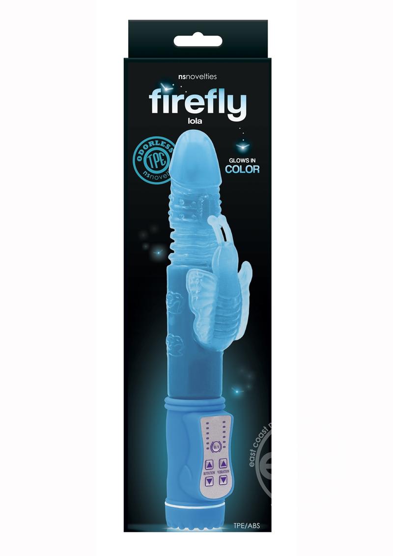 Firefly Lola Glow In The Dark Thrusting & Rotating Rabbit - Blue