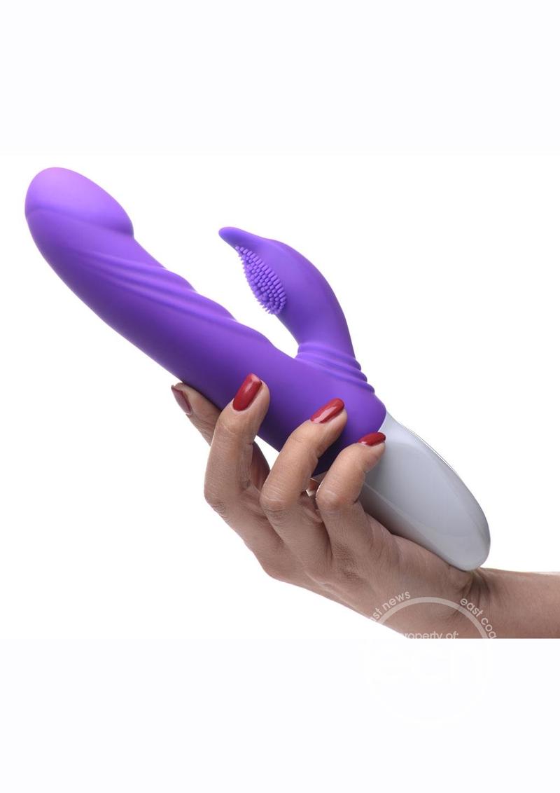 Inmi Flipper Flicker Rechargeable Silicone Clitoral Stimulating Rabbit Vibrator - Purple
