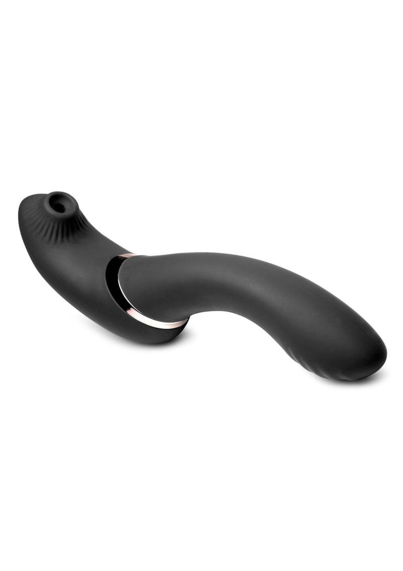Shegasm 7X Swivel Licker 180 Rotating Silicone Licking Vibrator - Black