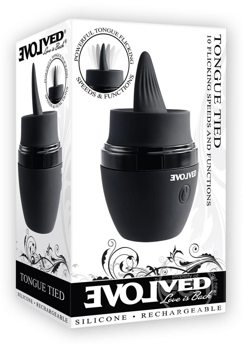Tongue Tied Rechargeable Silicone Clitoral Stimulator - Black