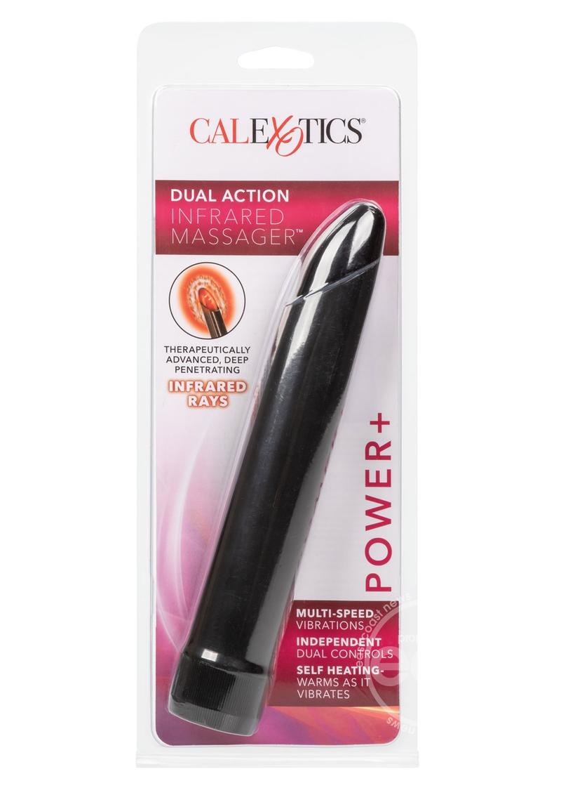 Dual Action Infared Massager Vibrator - Black