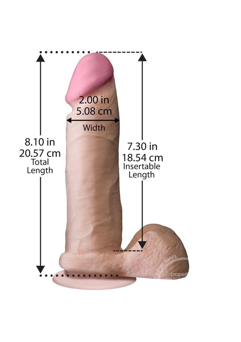 The Realistic Cock Ultraskyn Dildo 8in - Vanilla