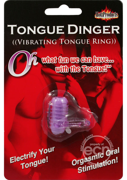 Tongue Dinger Vibrating Tongue Ring - Purple