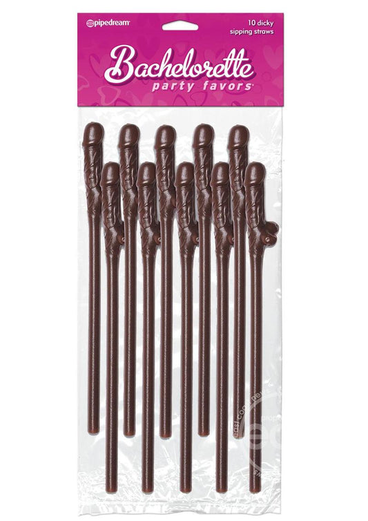 Bachelorette Party Favors Dicky Sipping Straws - Chocolate