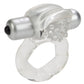 Nubby Lover's Delight Vibrating Cock Ring Cock Ring with Clitoral Stimulation - Clear