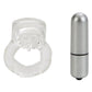 Nubby Lover's Delight Vibrating Cock Ring Cock Ring with Clitoral Stimulation - Clear