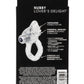 Nubby Lover's Delight Vibrating Cock Ring Cock Ring with Clitoral Stimulation - Clear