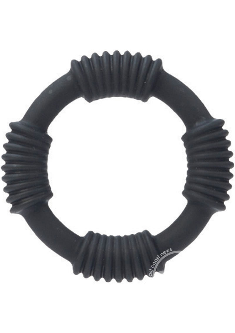 Adonis Silicone Cock Ring Hercules - Black