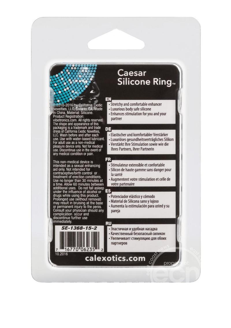 Caesar Silicone Cock Ring - Black