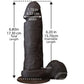 The Realistic Cock Ultraskyn Dildo 6in - Chocolate