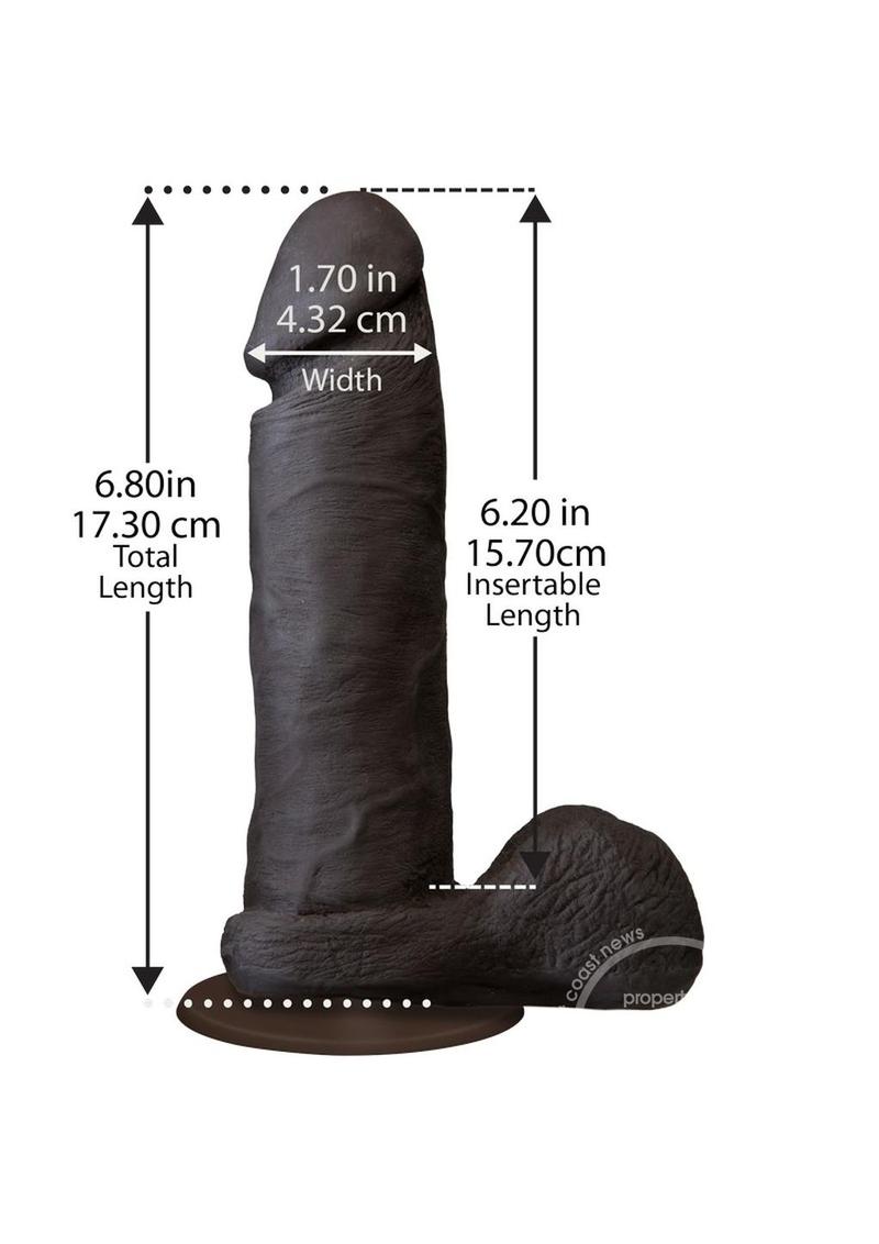 The Realistic Cock Ultraskyn Dildo 6in - Chocolate