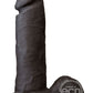 The Realistic Cock Ultraskyn Dildo 8in - Chocolate