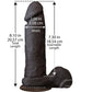 The Realistic Cock Ultraskyn Dildo 8in - Chocolate