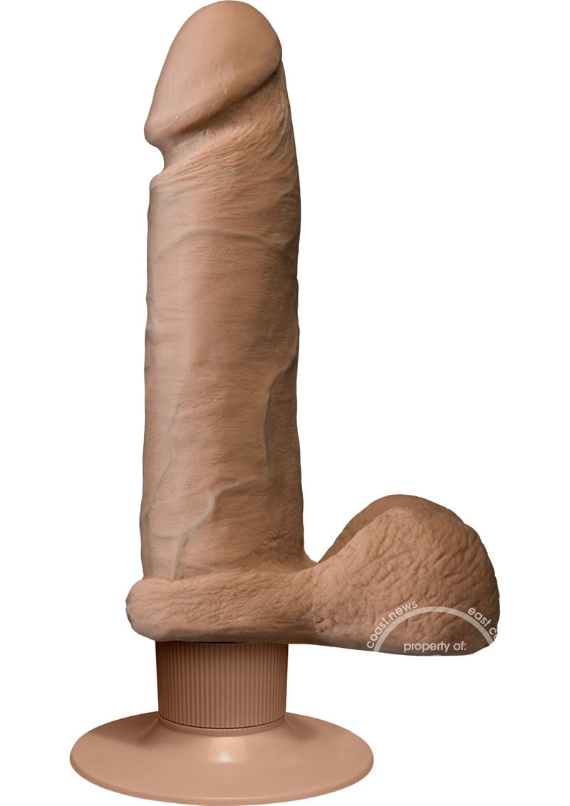 The Realistic Cock Ultraskyn Vibrating Dildo 6in - Caramel