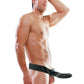 Fetish Fantasy Series Hollow Strap-On Dildo and Adjustable Harness 8in - Black
