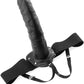 Fetish Fantasy Series Hollow Strap-On Dildo and Adjustable Harness 8in - Black