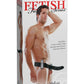 Fetish Fantasy Series Vibrating Hollow Strap-On Dildo and Adjustable Harness with Remote Control 8in - Black