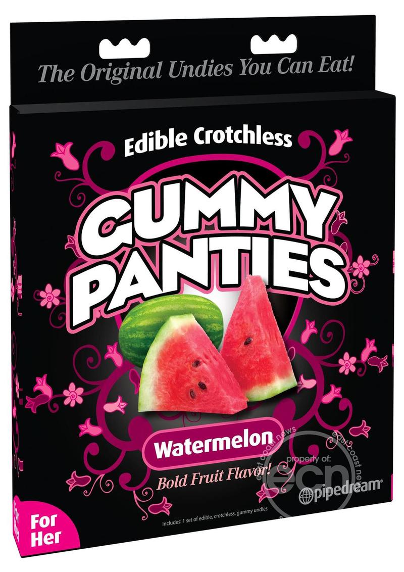 Edible Crotchless Gummy Panties - Watermelon