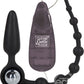 Booty Call Booty Double Dare Silicone Vibrating Butt Plug with Anal Beads - Black