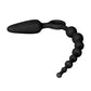 Booty Call Booty Double Dare Silicone Vibrating Butt Plug with Anal Beads - Black