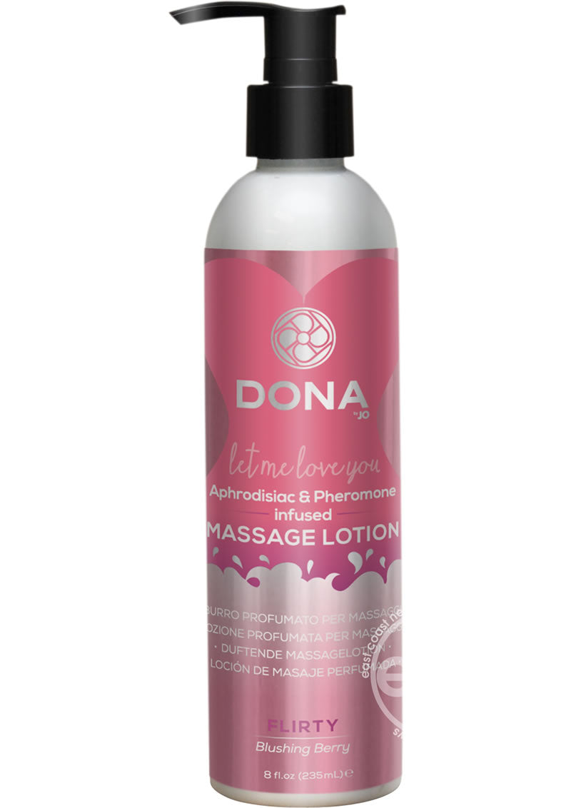 Dona Aphrodisiac & Pheromone Infused Massage Lotion Flirty Blushing Berry 8oz