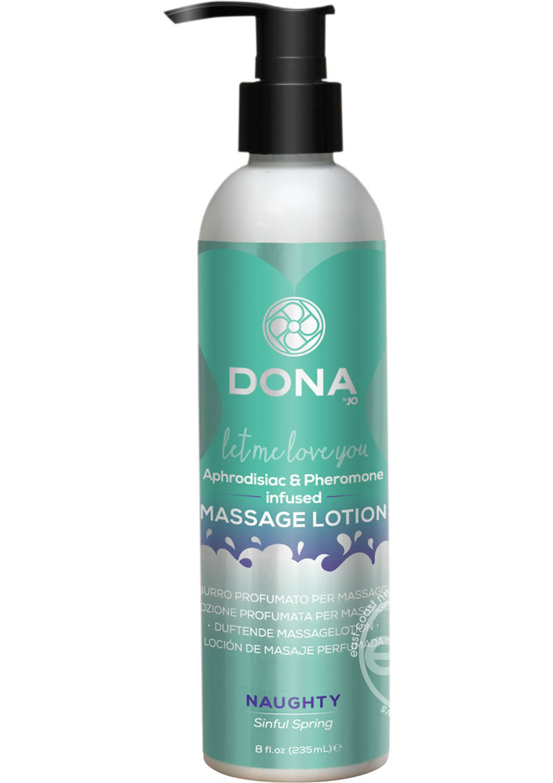 Dona Aphrodisiac & Pheromone Infused Massage Lotion Naughty Sinful Spring 8oz