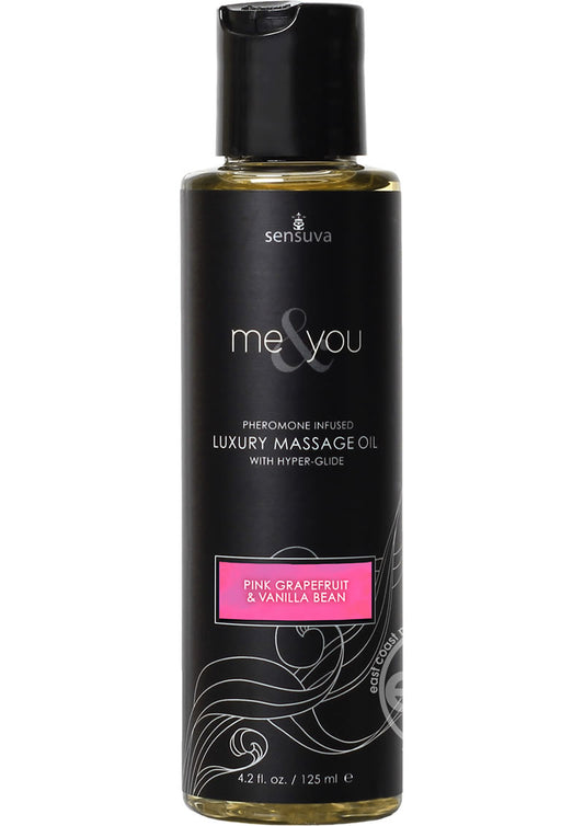 Me And You Pheromone Infused Luxury Massage Oil Pink Grapefruit Vanilla Bean 4.2oz