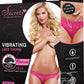 Secrets Vibrating Lace Thong with Lay On Bullet Panty Vibe - O/S - Pink