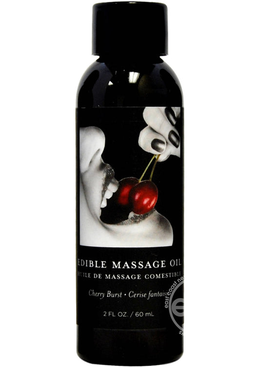Earthly Body Hemp Seed Edible Massage Oil Cherry Burst 2oz