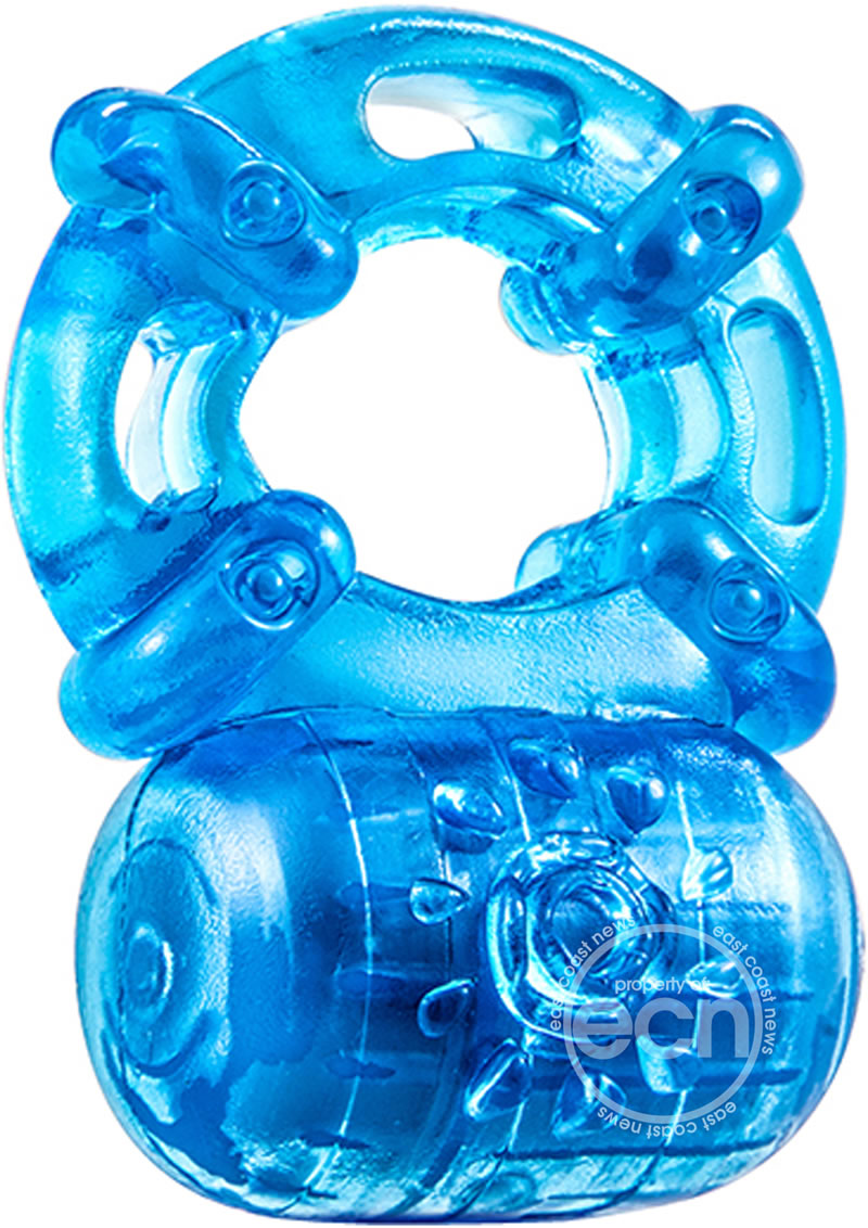 Stay Hard Vibrating Cock Ring - Blue