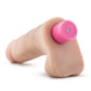 X5 Plus Vibrating Dildo with Balls 7in - Vanilla