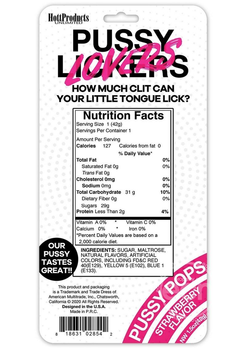 Pussy Lickers Pussy Pops Strawberry