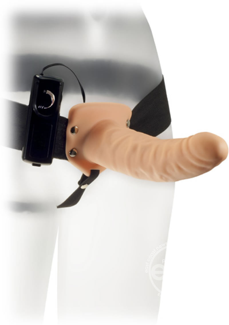 ME YOU US The Extender Plus Vibrating Hollow Strap-On - Vanilla