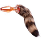 Tailz Fox Tail Glass Anal Plug - Orange