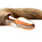 Tailz Fox Tail Glass Anal Plug - Orange