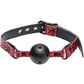 Master Series - Crimson Tied Gagged Breathable Ball Gag - Red & Black